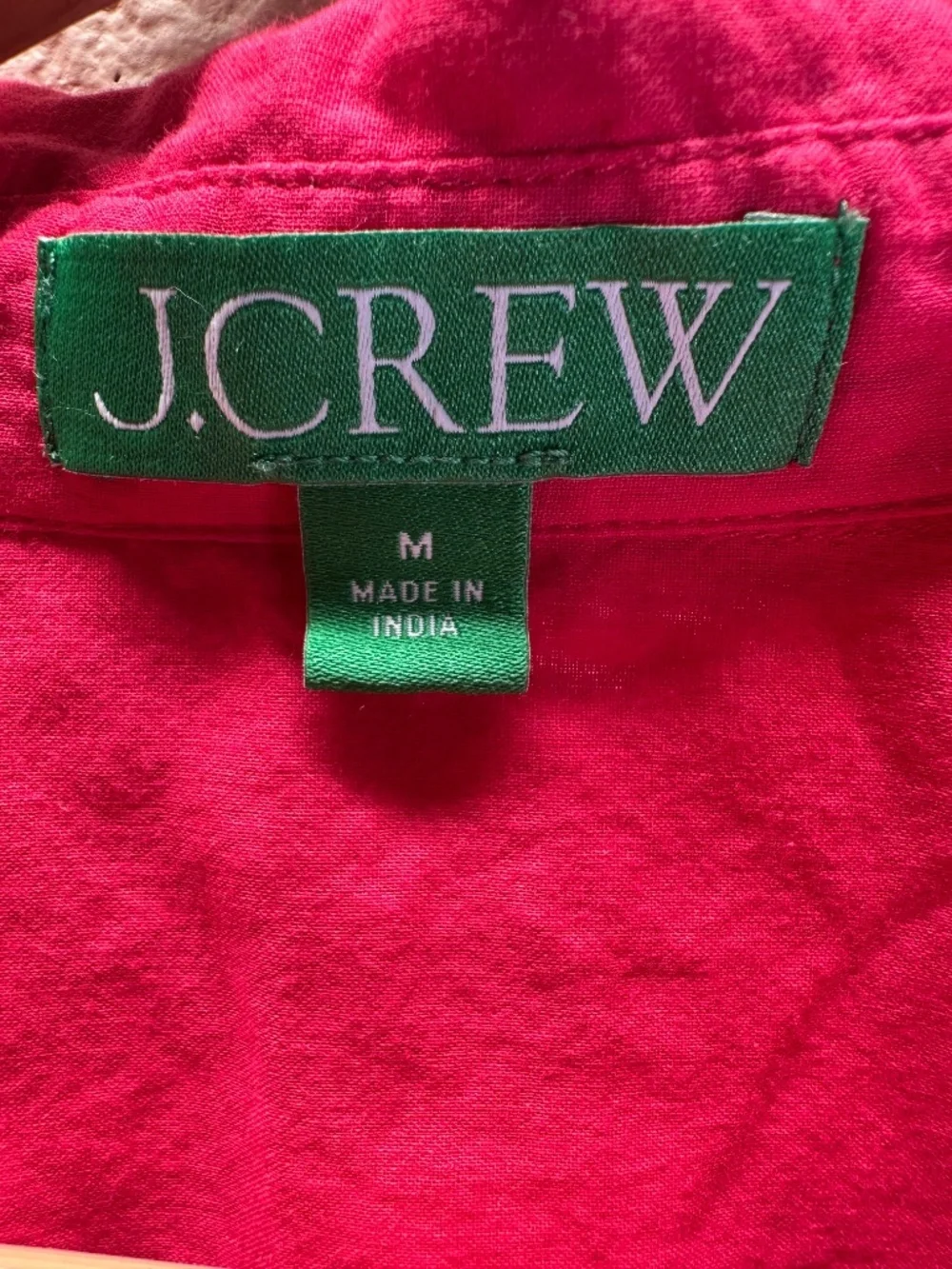 J. Crew Beach Cover-up Shirt Womens M Cotton Boyfriend Fit Summer Resortwear